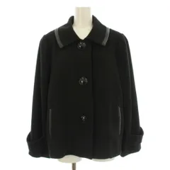 ピエールカルダン Pierre Cardin ligne ステンカラーコート ショート 46 黒 ブラック 866266-18 /KUのサムネイル