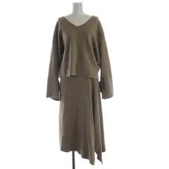ドレスレイブ DRESSLAVE セットアップ カットソー ニット フレアスカート マキシ ロング 38 茶 ブラウン 91408801-SG /ROのサムネイル