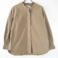 MHL. バンドカラーシャツ S ベージュ コットン マーガレットハウエル