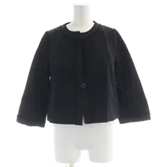 トゥービーシック TO BE CHIC ノーカラージャケット バックリボン カットオフ X 黒 ブラック W5721-306-09 /ROのサムネイル