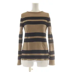 マックスマーラ ウィークエンドライン MAX MARA WEEKEND LINE ニット セーター 長袖 S ボーダー柄 茶 ブラウン 黒 ブラック /AUのサムネイル