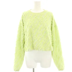 ラブレス LOVELESS カットジャガードプルオーバー ニット カットソー 長袖 ショート丈 36 黄緑 イエローグリーン 62N34-462-71 /HNのサムネイル