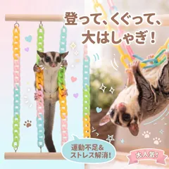 モモンガ おもちゃ 吊り下げ チェーン 遊具 フクロモモンガ 小動物 ケージのサムネイル