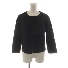 ローラアシュレイ LAURA ASHLEY ノーカラージャケット 上着 9 紺 ネイビー フリルネック /AN35 ■MAのサムネイル