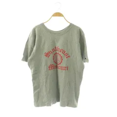 チャンピオン CHAMPION Tシャツ カットソー 半袖 M グレー レッド /ES