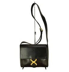 アンクライン ANNE KLEIN ロゴ刻印 レザーショルダーバッグ レディース 表記無 のサムネイル