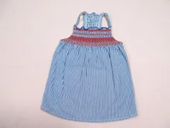 犬と生活 L.W.D　4号　胴回り46㎝　シャーリング　キャミワンピース　ブルーストライプ　中古のサムネイル