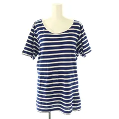 デンハム DENHAM Tシャツ カットソー 半袖 ボーダー柄 M ネイビー ホワイト /ESのサムネイル