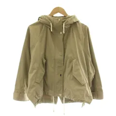 ザラ ZARA ジャケット 上着 S カーキ フード付き 長袖 無地 /DU