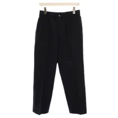 ランバンオンブルー LANVIN en Bleu スラックスパンツ ジップフライ ストライプ柄 ウール ナイロン 48 紺 /BMのサムネイル