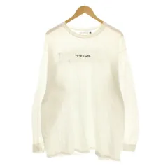 フォーティーパーセントアゲインストライツ FPAR FORTY PERCENTS AGAINST RIGHTS Tシャツ カットソー 長袖 クルーネック ロゴ刺繍 L 白 ホワイト /KUのサムネイル