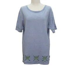 ゴーヘンプ GO HEMP Tシャツ 半袖 刺繍 ブルーグレー系 Lサイズ v0712128 ■FF 0807のサムネイル
