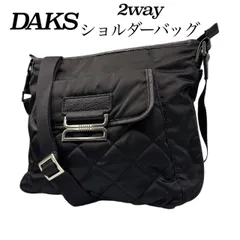 美品✤【DAKS/Daks/ダックス】2way ショルダーバッグ(肩掛け・斜め掛け) 日本製/キルティング ブラック(黒)0525のサムネイル