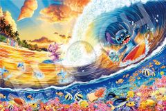 에포크 사 1000 개 지그 소 퍼즐 디즈니 Stitch -Sunset Surfing- (스티치 - 선셋 서핑 -) [퍼즐 장식 콜라주] (50 × 75cm) 97-803s 접착제 주걱 포함 드 6258473c