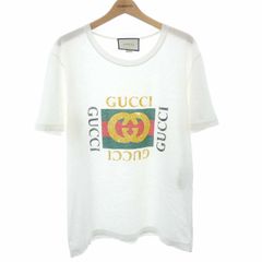 美品✨】希少 S グッチ フローラル刺繍 ヴィンテージ加工 ロゴTシャツ