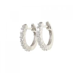 ポンテヴェキオ ブラックダイヤ 0.38ct バタフライ両耳ピアス K18WG 