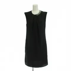3.1 フィリップリム 3.1 phillip lim ワンピース XS 黒 ノースリーブ ビジュー装飾 ギャザーネック /JPのサムネイル