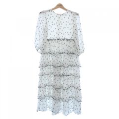 GANNI ドットティアードプリーツロングワンピース M〜L相当 GANNI ドットティアードプリーツロングワンピース M〜L相当 - メルカリ