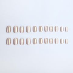 신품 BHIDENAW 네일 팁 쇼트 24장입 인기 일본식 귀여운 심플 세련된 성인식 결혼식 파티 일상생활에 사용할 수 있습니다 신부 네일 광택 붙이 손톱 양면 테이프 우드 스틱 네일 파일 첨부(젊음-68 B M)