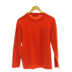 ジャーナルスタンダード レリューム JOURNAL STANDARD relume ニット セーター カシミヤ M オレンジ 長袖 ラウンドネック 胸ポケット /JPのサムネイル