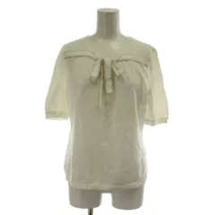 アクアスキュータム AQUASCUTUM カットソー 白 半袖 Uネック リボン /GG ■MAのサムネイル