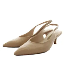 ザラ ベーシック ZARA BASIC パンプス ポインテッドトゥ ストラップ 36 ベージュ /AN63のサムネイル