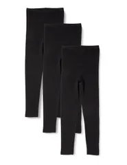 新品 [オカモト] くろぱん 綿混 スパッツ のびのび 10分丈 キッズ スクール 制服 通園 通学 オーバーパンツ 919-901 3枚組 125~135 ブラック(3枚セット)