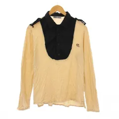 マックキュー McQ カジュアルシャツ 長袖 レギュラーカラー 切替 ストレッチ XS ベージュ 黒 ブラック /BBのサムネイル