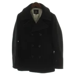 B&Y ユナイテッドアローズ BEAUTY&YOUTH ビューティー&ユース ピーコート ウール S 黒 ブラック ダブルブレスト 長袖 /GGのサムネイル