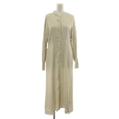 グリーンレーベルリラクシング ユナイテッドアローズ green label relaxing シャツワンピース ロング 長袖 ベージュ バンドカラー 3626-162-2976 /RR