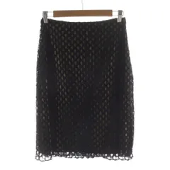 ヴィヴィアンタム VIVIENNE TAM スカート ひざ丈 カットワーク 0 黒 ブラック ゴールドカラー 金色 015-220219 /RRのサムネイル