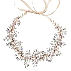 【J's select】ウェディング ダンス 花嫁 髪 飾り ヘッド ドレス 披露宴 結婚式 花 蝶 (リーフ5) 0