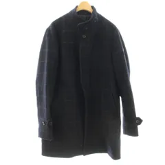 グリーンレーベルリラクシング ユナイテッドアローズ green label relaxing ステンカラーコート ウール M 黒 グレー チェック柄 ハイネック /JPのサムネイル