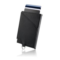 ☆Brand New☆ [Acies] Anti-Skimming Credit Card Case, Genuine Leather, Slim, Slide Type, Magnetic Shielding, Men's Wallet 8634ba8b
