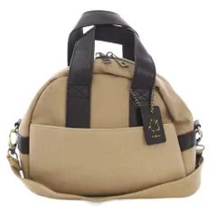エルメント el ment 倉敷帆布 レザー ハンドバッグ ショルダーバッグ ベージュ /TKのサムネイル