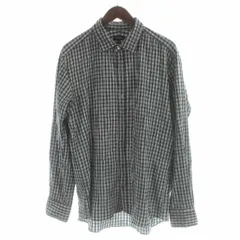 ジョセフオム JOSEPH HOMME シャツ チェック柄 長袖 50L 黒 ブラック /APのサムネイル