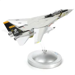 新品 NUOTIE 1/100 F-14 トムキャット 金属戦闘機モデル完成品 アメリカ海軍VF-84 ジョリーロジャースファイター ダイキャストメタル飛行機 ミリタリーディスプレイモデルのサムネイル