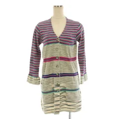 ミッソーニ MISSONI カーディガン 51 マルチカラー ボーダー柄 チュニック丈 長袖 /LPのサムネイル