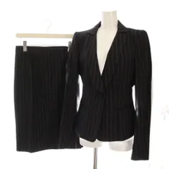 マレーラ MARELLA SARTORIA スーツ セットアップ 上下 テーラードジャケット ストライプ タイトスカート 42 黒 30560406 /YMのサムネイル