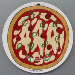 [중고]접시·찻잔 AAA 멜라민 플레이트(pizza ver.) [THANX AAA PARTY ~15th AnniversAry stAnd~]