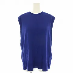ジョセフ JOSEPH 23SS ビスマットクレープスリーブレスニット カットソー クルーネック ノースリーブ M 青 ブルー KRJRSM0404 /YTのサムネイル