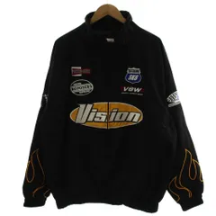 ヴィジョン ストリート ウェア VISION STREET WEAR ナイロンジャケット 上着 L 黒 刺繍 ワッペン 長袖 /GG のサムネイル