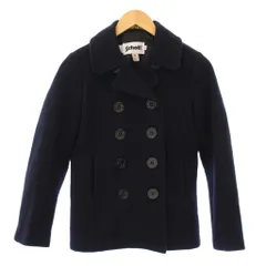 ショット SCHOTT ピーコート Pコート アウター ショート丈 ダブル ウール ワンカラー S 紺 ネイビー /BBのサムネイル