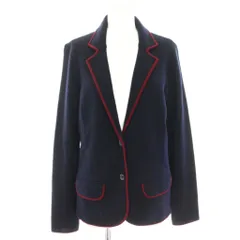 ブルックスブラザーズ BROOKS BROTHERS ニットジャケット テーラードカラー ウール M 紺 ネイビー /HNのサムネイル