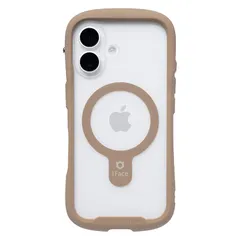 iFace MagSafe 対応 Reflection iPhone 16 ケース MagSynq クリア 強化ガラス(ベージュ)【アイフェイス アイフォン16 用 スマホケース iphone16 カバー マグセーフ 耐衝撃 透明 ストラップホール】