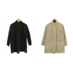 バリー BALLY リバーシブル コート ジップアップ スタンドカラー 36 黒 ベージュ /☆Gのサムネイル