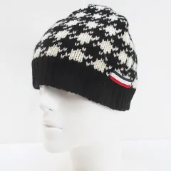 モンクレール MONCLER ベレット BERRETTO 千鳥格子 ウール ニットキャップ ニット帽 ブラック系 リブ イタリア製 キッズ 子供服のサムネイル