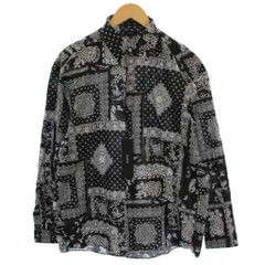 ジョセフ JOSEPH 22AW シャツ 長袖 ペイズリー柄 48 黒 白 /BMのサムネイル