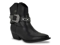 ゲス レディース シューズ ブーツ・レインブーツ Guess Lansly Western Bootie Black ブラックのサムネイル