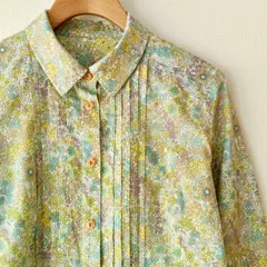 ☆美品☆【 GIANNI LO GIUDICE ジャンニロジュディチェ】 リバティ　Margaret Annieマーガレットアニー柄　花柄 ブラウス サイズ36　日本製のサムネイル